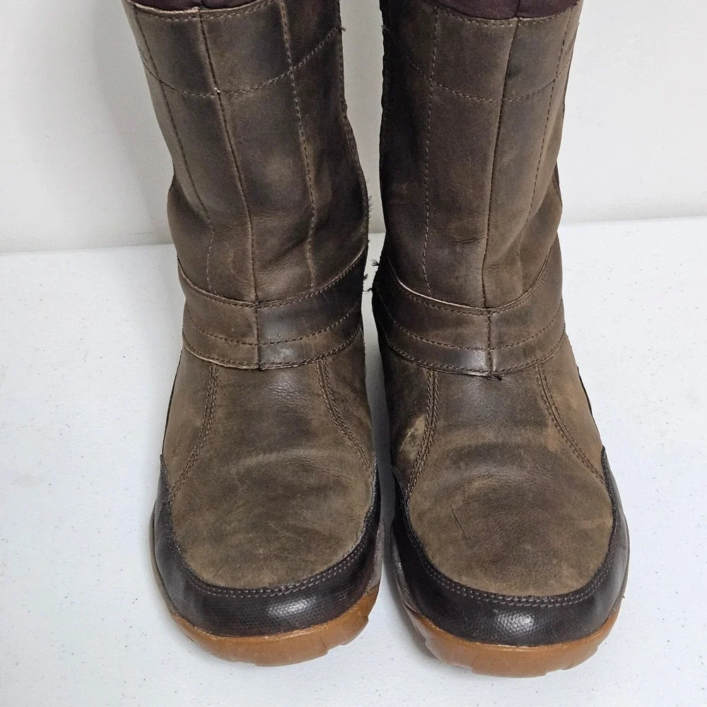 Merrell Murren Bracken Snow Boots Women 10 Brown‎ J02168 WTPF Insulated Faux Fur